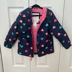 Carter’s Heart Print Raincoat NWOT